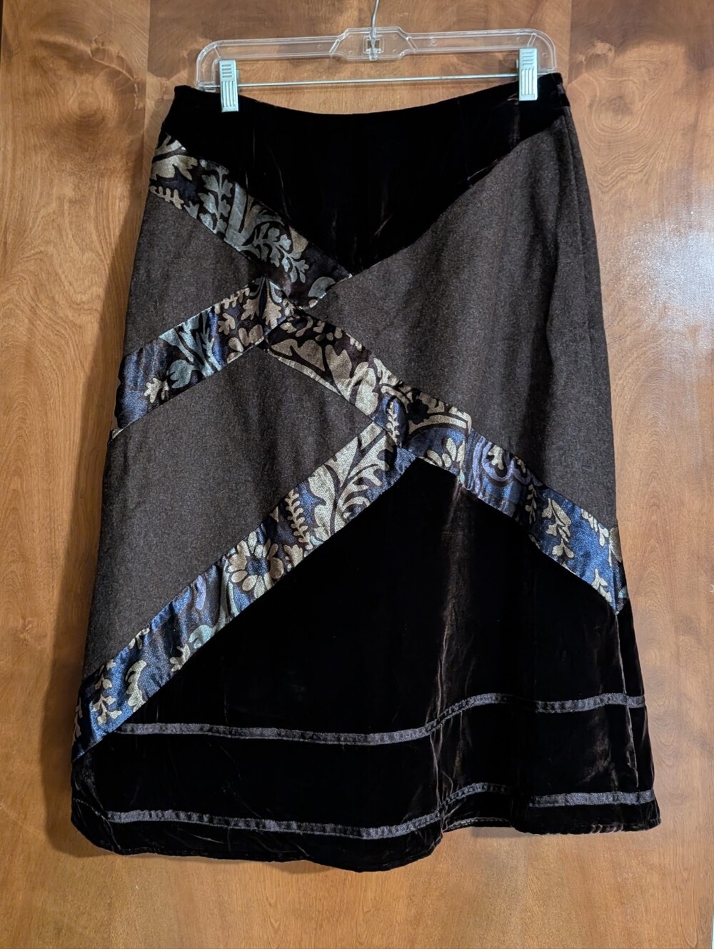 The Limited Wool And Velvet Skirt